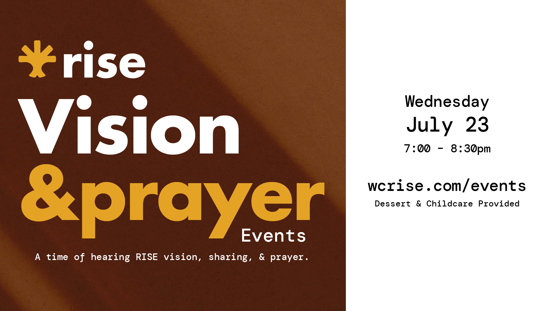 Rise Vision & Prayer Night 7/23/25